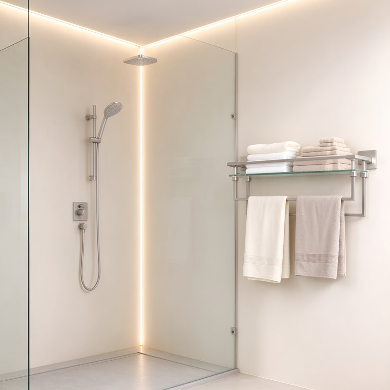 20.86 " Stainless Steel Wall Mounted Towel Rack, BrushedNickel