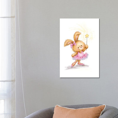 Rabbit Ballet 1 Piece Wrapped Canvas Painting