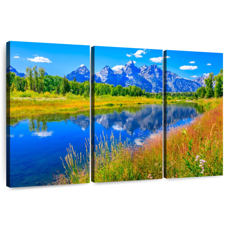 Alvord Grand Teton, fleurs sauvages, H 24 po x l 38 po