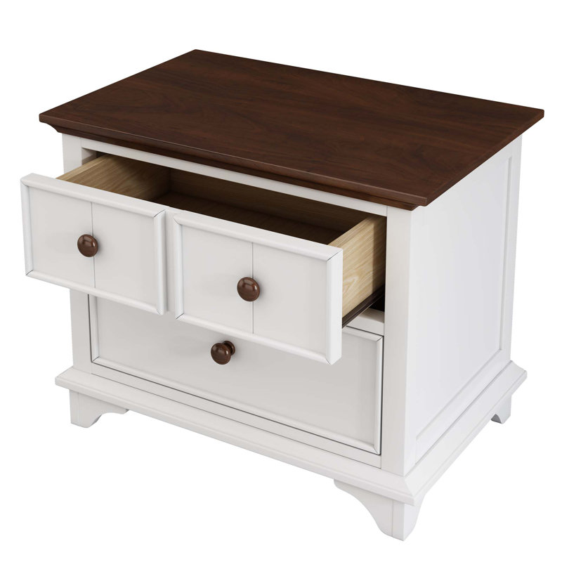 Ensemble de chambre à coucher capitaine avec lit gigogne et table de chevet 2 pièces, Double