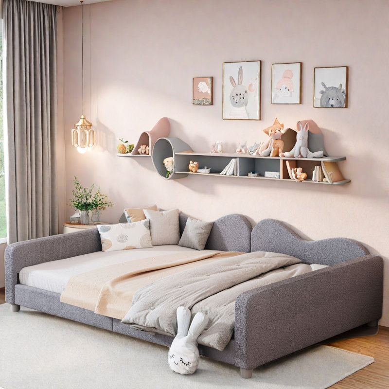 Gagalis Gagalis rembourré avec dossier en forme de nuage, Gris, Complet/Double