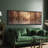 Winter " Snowyest At Dusk Vintage Inspired Stripes Antique Retro Multicolor Extra Large Wall Decor "-96074443-111664874