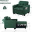 Upholstered Convertible Backrest Single Sofa Bed Accent Chair-1484293125
