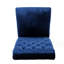 2 chaises de salle à manger à dossier haut Kd - dossier en velours bleu marine pour une touche de structure en bois de bouleau, mousse, polyfibre, sièges d'assise supplémentaires, performance de siège constante, expérience de siège améliorée