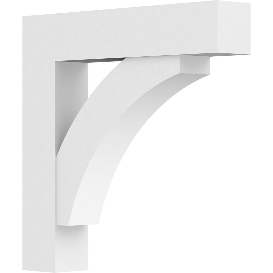 Standard Thorton Architectural Grade PVC Bracket with Block Ends Ekena Millwork 