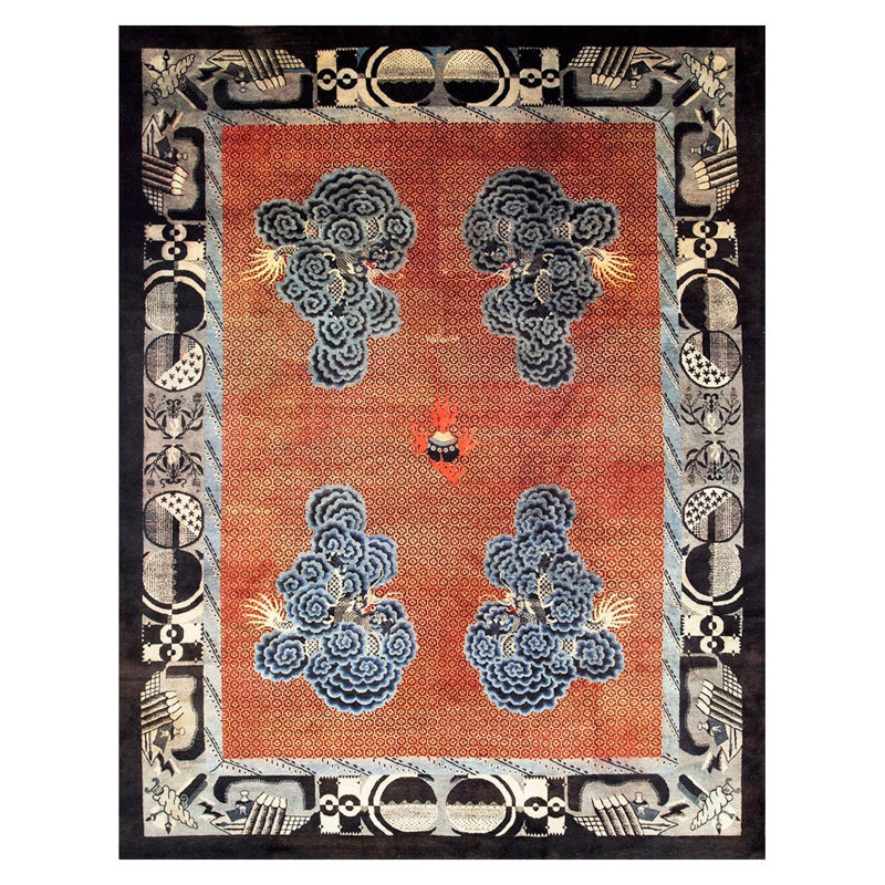 Early 20th Century N. Chinese Baotou Carpet