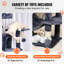 Arbre à chat pour chats d'intérieur, tour à chat de 160 cm avec 2 niches, griffoir en sisal, hamac, perchoir supérieur, plateformes de saut, grand centre d'activités avec balle suspendue, gris foncé-101925073