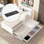 Lit simple avec 3 tiroirs et rangement pour tête de lit-121346973