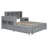 Wooden platform bed with Multi-functional Storage Space Nightstand and 2 Drawers-288221356
