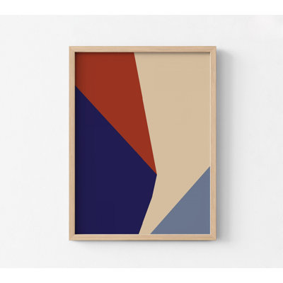 Illustration géométrique de l'entrée géométrique, formes géométriques minimalistes, décoration de chambre à coucher principale, impression d'affiche bleu marine