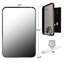 Armoire à miroir encastrée en métal noir 16 po x 24 po pour la salle de bain - tablettes réglables, intérieur élégant-1560668304-1560668330