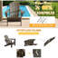 Chaises Adirondack durables en PEHD, pliables et portatives avec porte-gobelet pour patio