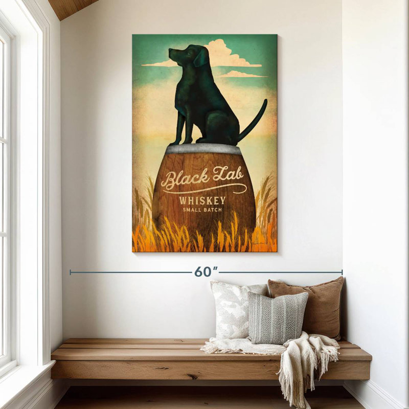Whisky Brampt Black Lab, H 48 po x l 32 po