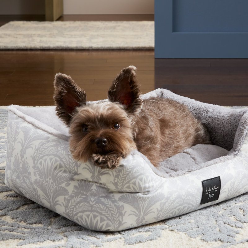 NICOLE MILLER New York Pet Lit pour animal de compagnie, Gris, H 7,87 po x l 9 po x P 35 po