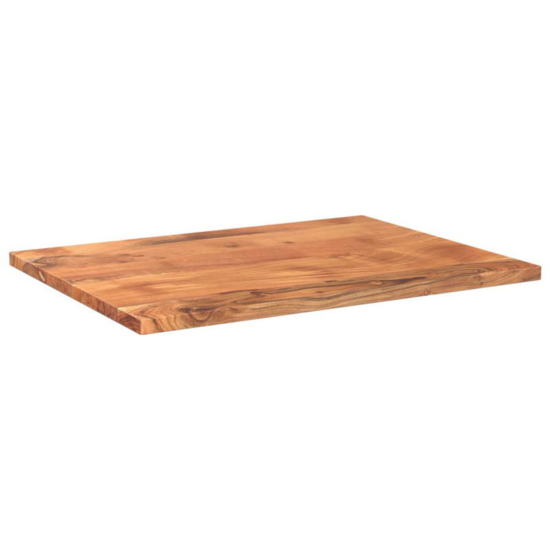 Solid Wood Table Top, Acacia Wood Natural, 2.5cm H x 90cm W x 50cm D
