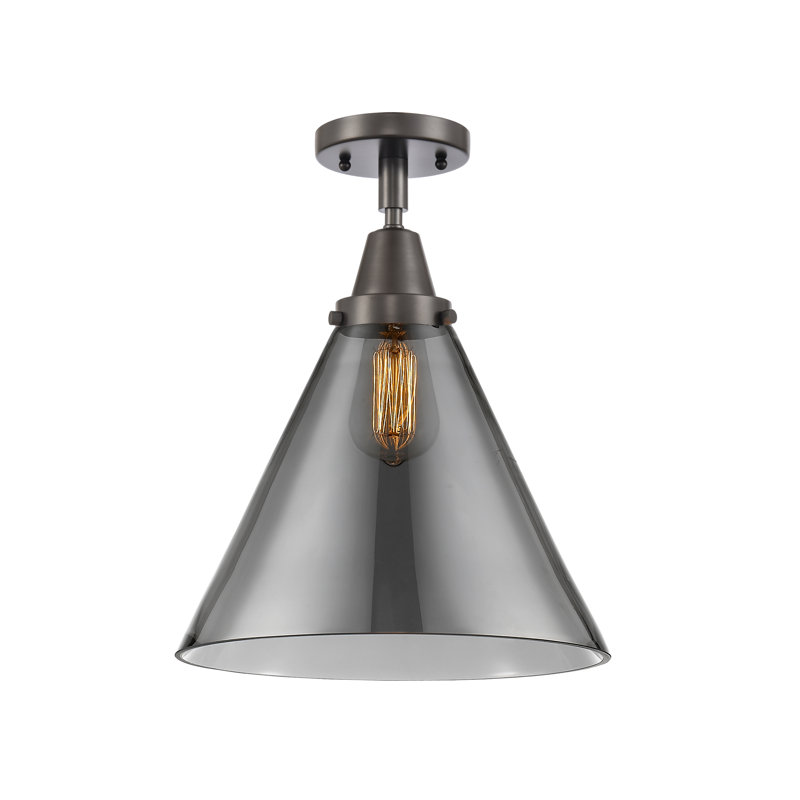 Plafonnier encastré en verre à DEL, Ampoule non incluse, Oui, Bronze huilé