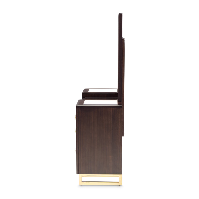 Belmont Place Vanity With Mirror - Espresso