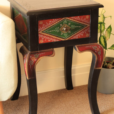 Andriel Solid Wood Trestle End Table