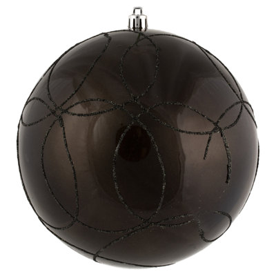 Ornement boule bonbon avec cercle scintillant