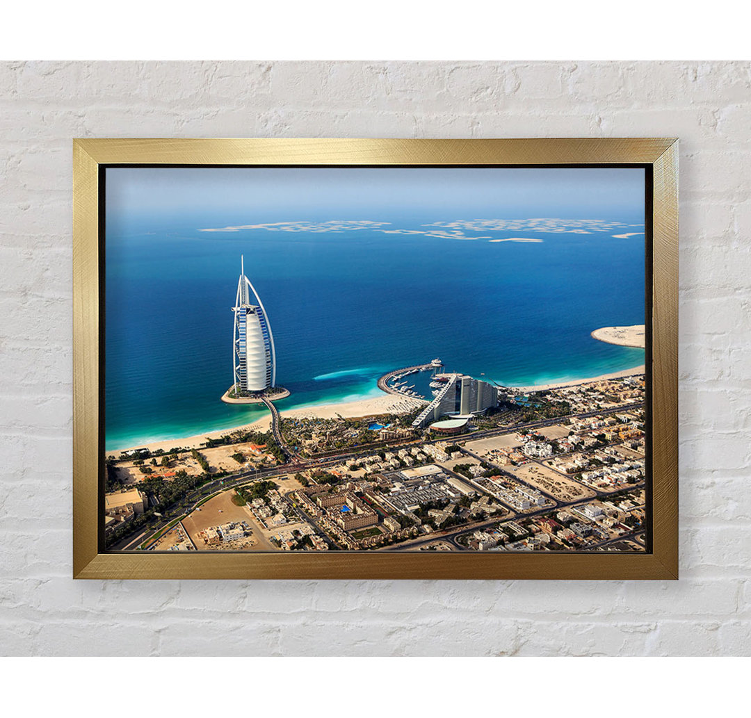 Die Küstenlinie des Burj Al Arab - Einzelne Bilderrahmen Kunstdrucke