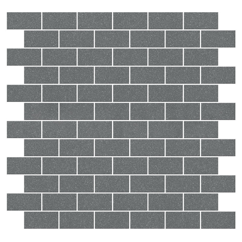 Carreau de mur et de plancher en brique de porcelaine 1 po x 2 po, gris