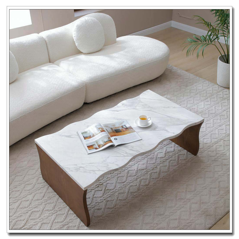 Table basse Living Room Waves, Noyer