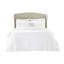 Courtepointe très grand / très grand - réversible blanc, microfibre avec coussin décoratif à volants avec volants réversibles pour jet prélavé