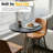 Nuno 2 - Piece 39.5" Pedestal Height Dining Tables, Round Bistro Bar Tables-2075608997-2117351289