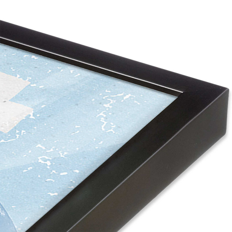 Santorini Sunlit Dreams I Print, Cadre de coin ouvert en zinc patiné, H 15,25 po x l 12,25 po
