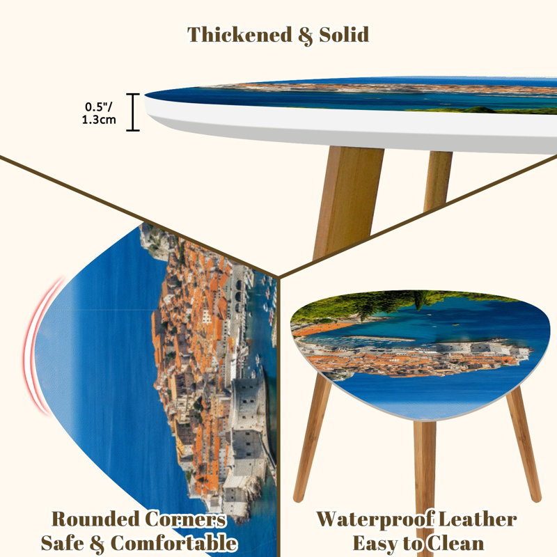 Ensemble de 2 tables basses gigognes Triangle