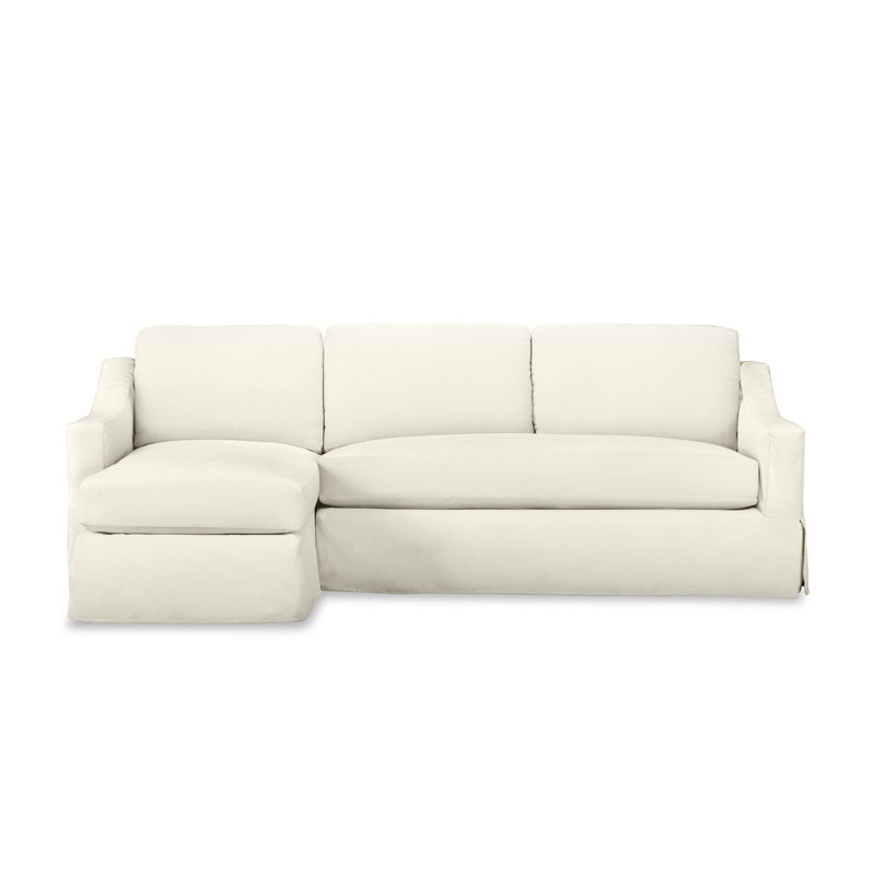 Cranbrook Upholstered L-Shaped Sectional, Left Hand Facing, Drusky Navy Sustain® Basketweave