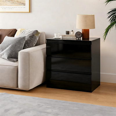 Ato 23"W 3-Drawer Dresser, Modern Storage Chest For Bedroom