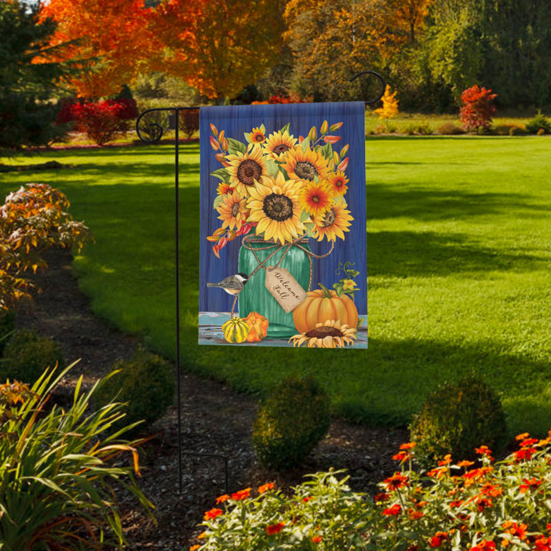 Drapeau de jardin d'automne, Été jaune/marine