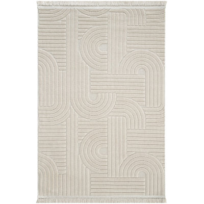 Minka Geometric Chenille Indoor / Outdoor Area Rug