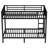 Twin Xl Over Twin Xl Metal Bunk Bed For Teens And Adults,space-saving/noise Reduced/no Box Spring Needed, Black-1231929262-1231929263