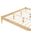 Structure de lit très grand avec tête de lit rembourrée en molleton doux, fabrication en bois massif, pieds fuselés de 2,56 po d'épaisseur, tête de lit haute pour le rangement, lattes de soutien, support central rembourré, grand rangement-1324314610