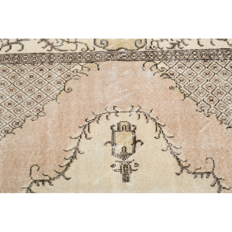 Tapis turc antique Oushak antique idéal pour le vestibule et la décoration vintage