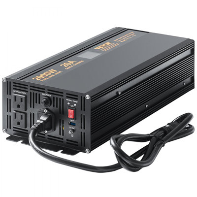 2000W Sump Pump Battery Backup System, LCD Display, Auto Switches to Battery Inverter Power for Continuous Sump Pump Operation, Sump Pump Battery Backup Inverter for Emergency and Power Outage