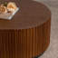 Table basse gigogne ronde de 2 avec relief ondulé élégant, idéale pour le salon comme table d'appoint ou de chevet, en bois massif +, assemblage rapide à la main - fabriqué à la main moderne 2, fait à la main multifonctionnel