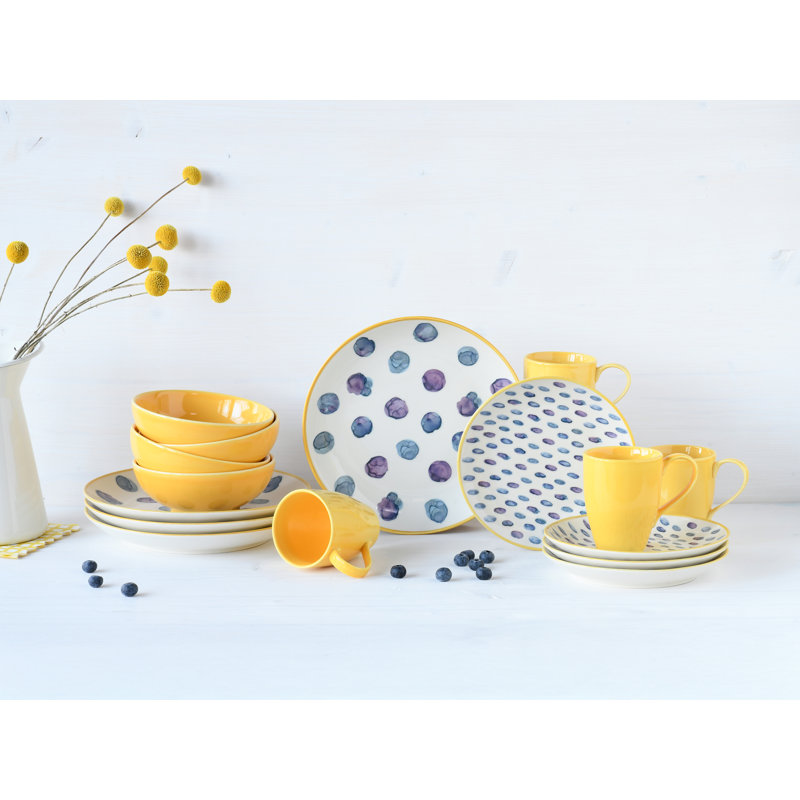 Maisie Piece Stoneware Dinnerware Set - Service for 4