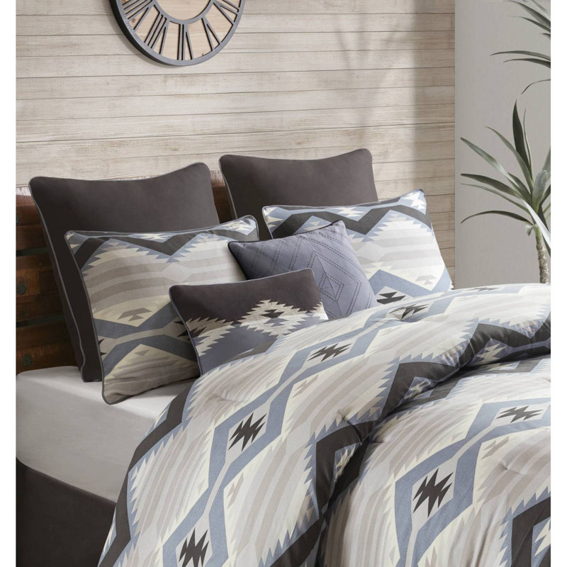 Ensemble d'édredon 8 pièces avec taies décoratives, jupe de lit et coussins décoratifs