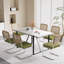 Ensemble de table de salle à manger avec chaises d'appoint rembourrées en velours-381291981-381291990-396102609