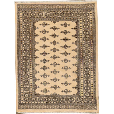 Tapis rouge et vert noué à la main de haute qualité