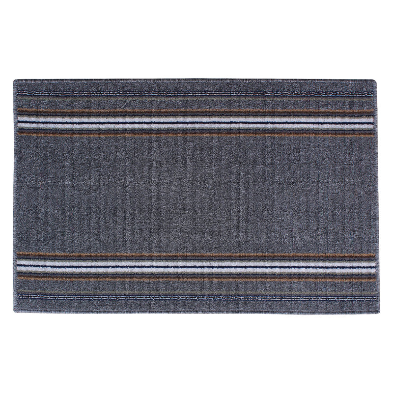 Tapis rayé gris foncé, Rectangle 2 pi x 3 pi