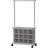 Magdelina 30.5'' Metal Rolling Clothing Rack