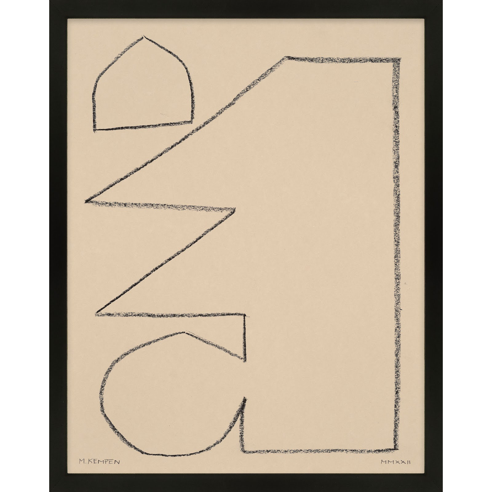 Outlines 10 by Michael Kempen, Black Framed, 40" W x 50" H