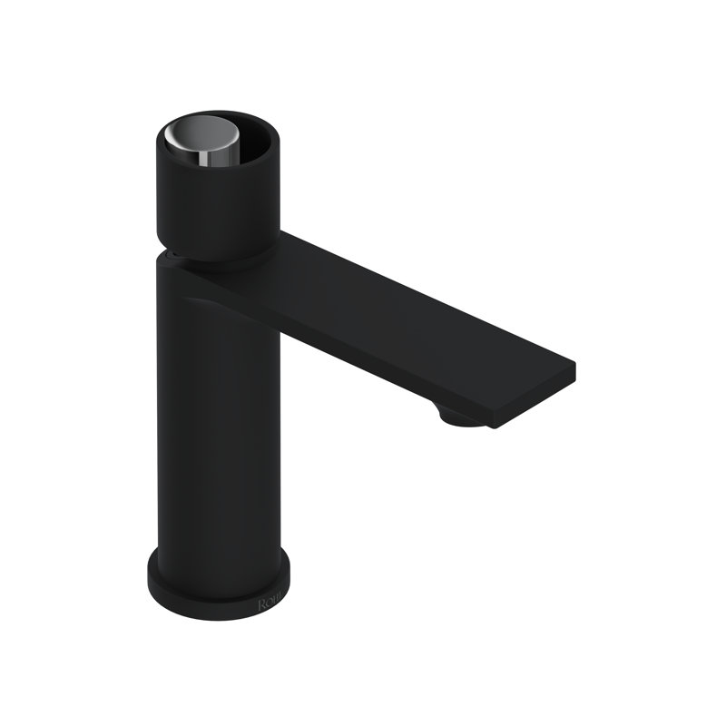 Eclissi Single Handle Lavatory Faucet, Matte Black/Polished Chrome