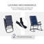 Gaskins 3pc Folding Outdoor Rocking Chair and Table Set Camping Lounger Yard-98115121