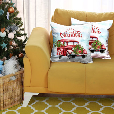 Ensemble de 2 coussins décoratifs Merry Christmas
