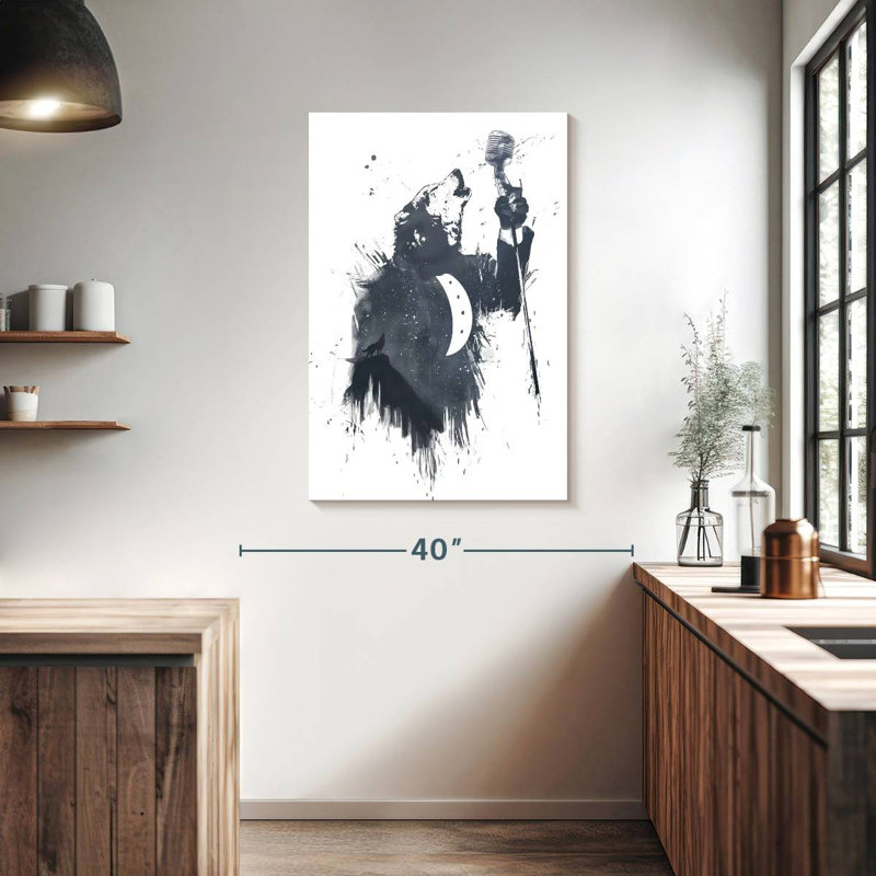 Brampt Wolf Song I, 39" H x 26" W